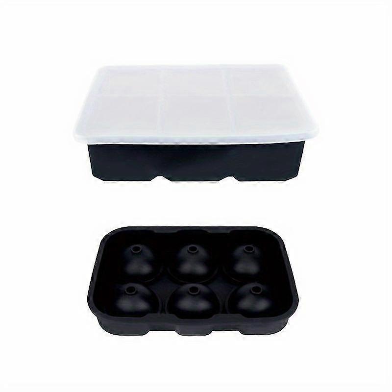 Set Of 3, Ice Cube Tray With Lid Refrigerator Silicone Ice Cube Mold, 6 Ball Ice Cube Tray, 4 Diamond Shaped And 6 Ice Trays, Reusable Whiskey Ice Mol