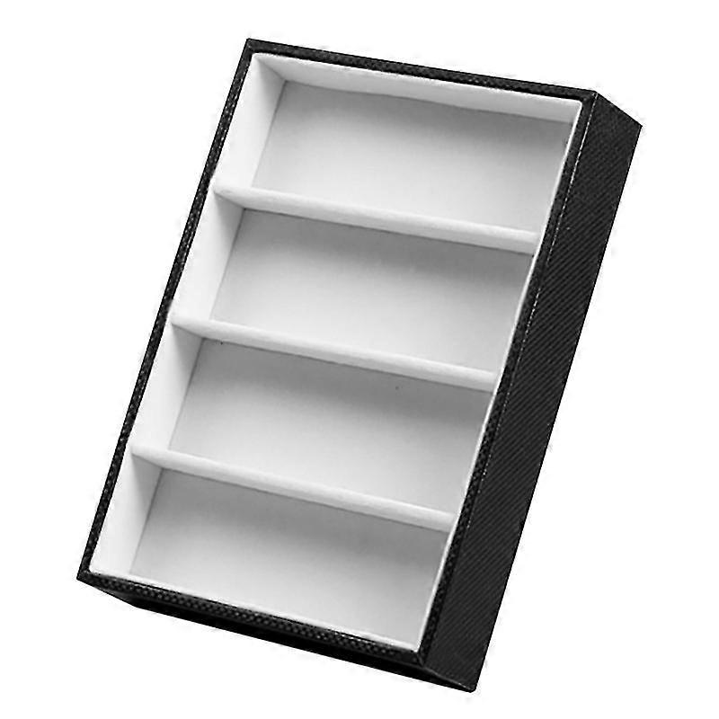 Sonnenbrillen-Display, Brillenetuis, 4 Fächer, Sonnenbrillen-Displaybox, Brillen-Display, Schmuck-Organizer-Tablett – Schwarz