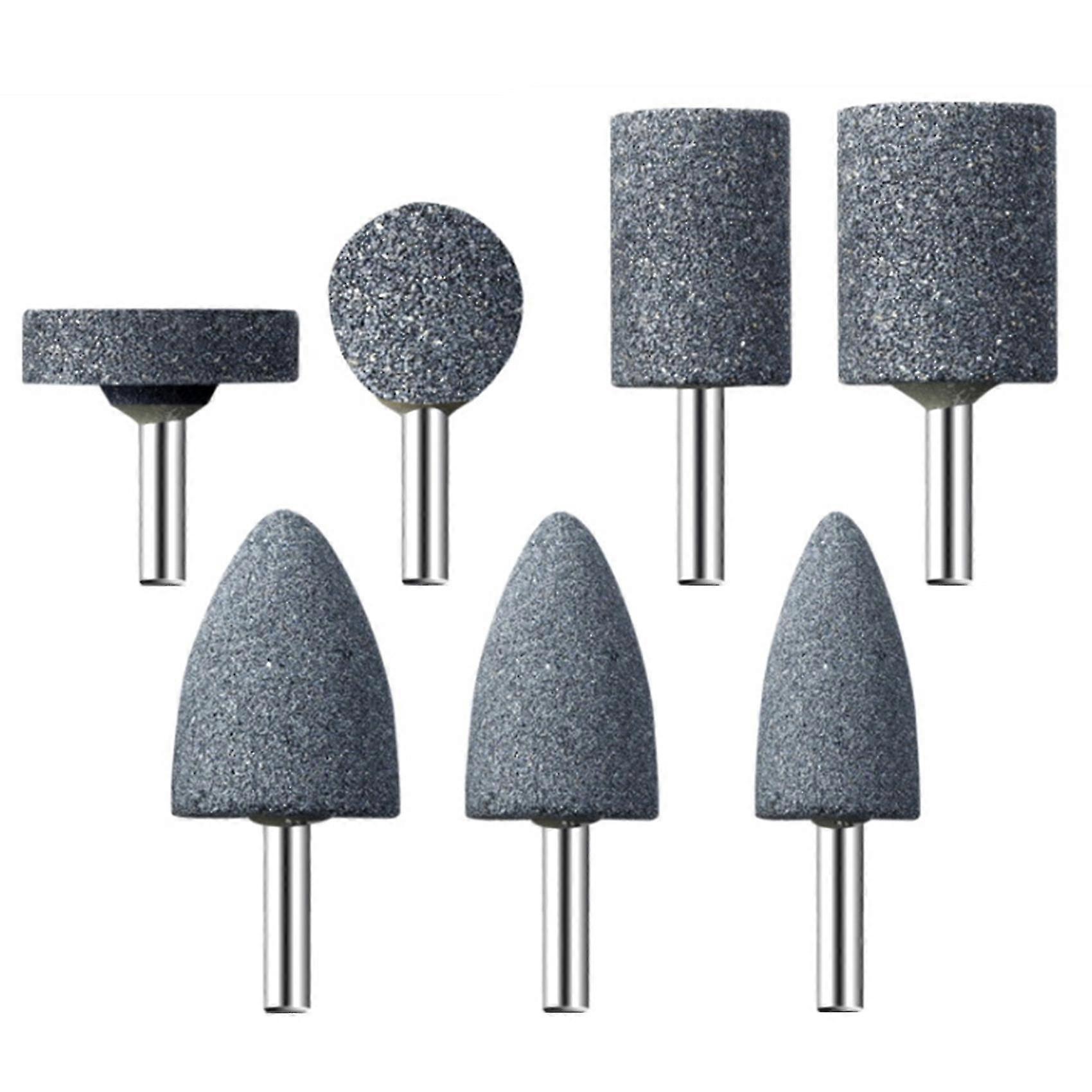 Abrasive Stone Points Set Grinding Roda Polindo a cabeça com 1/4 polegada Shank 7pcs Grinding Stone
