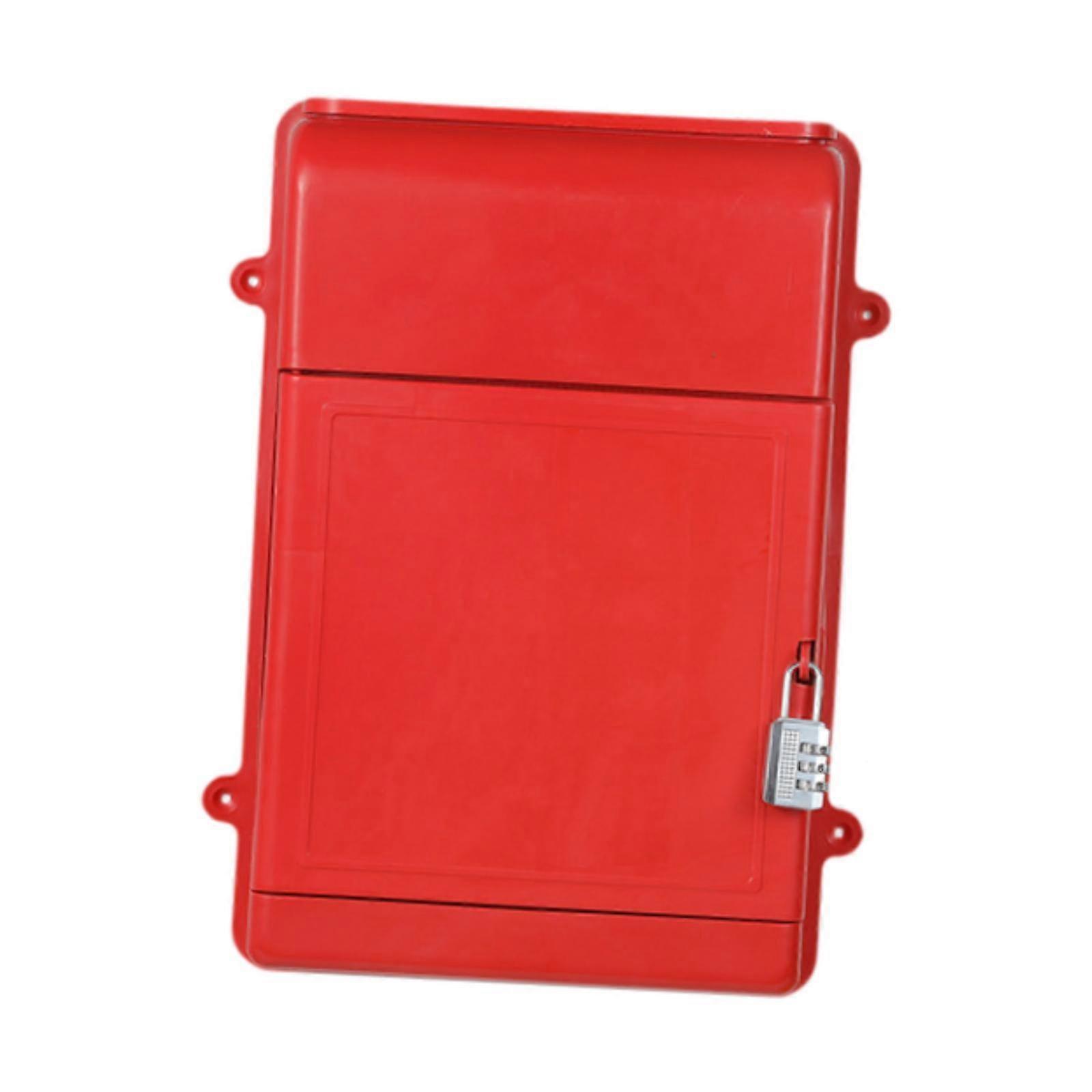 Wall Hanging Mailbox Post Box Letter Box for Customer Center Community Walls Red