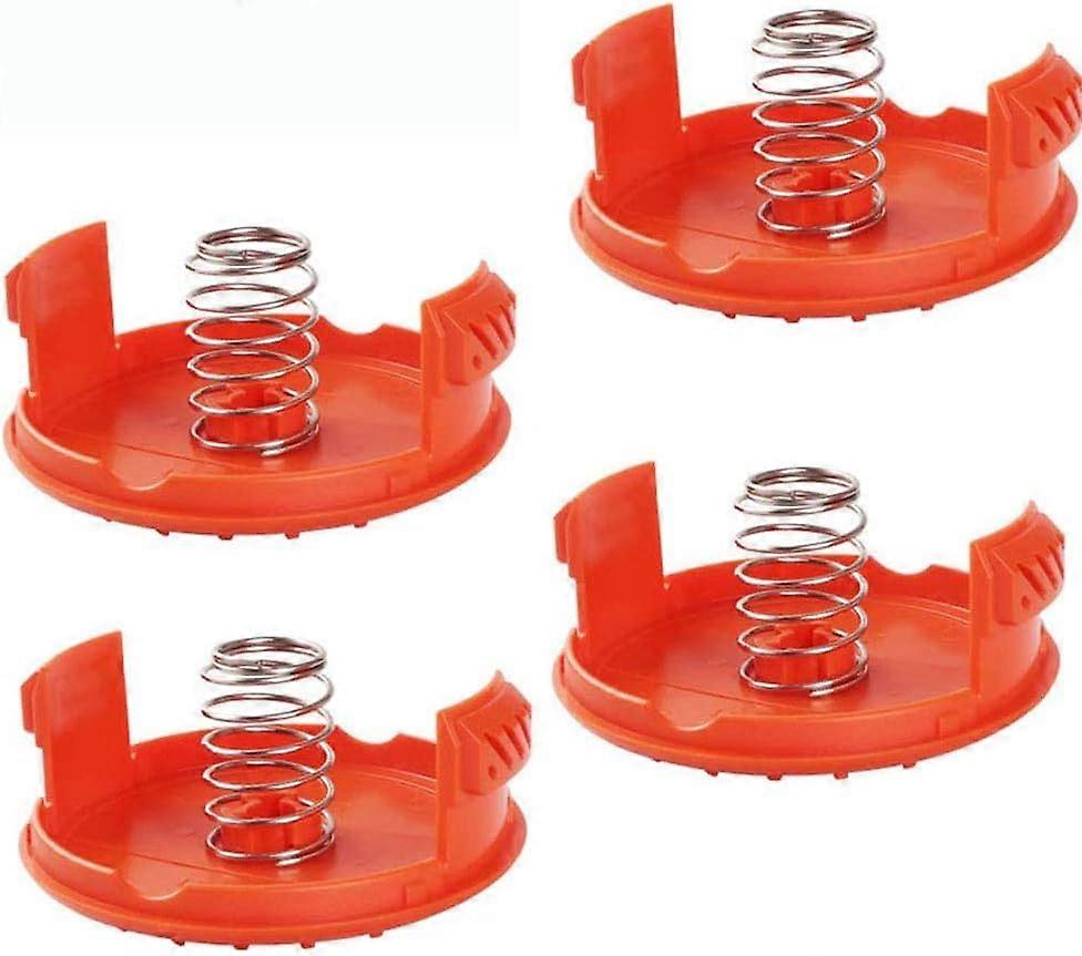 4 Pieces Replacement Spool Cap, Replacement Spool Caps, Mower Replacement Spool Cap For Black-Decker Lawn Mowers, Rc-100-P, Afs Trimmer Spool