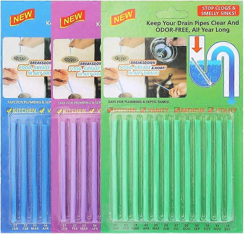 36 Pices Drain Cleaning Sticks Baton de Nettoyage Nettoyant D'enzyme Drain Tige de Dcontamination de Dcapant de Tuyau de Baignoire de Pipeline