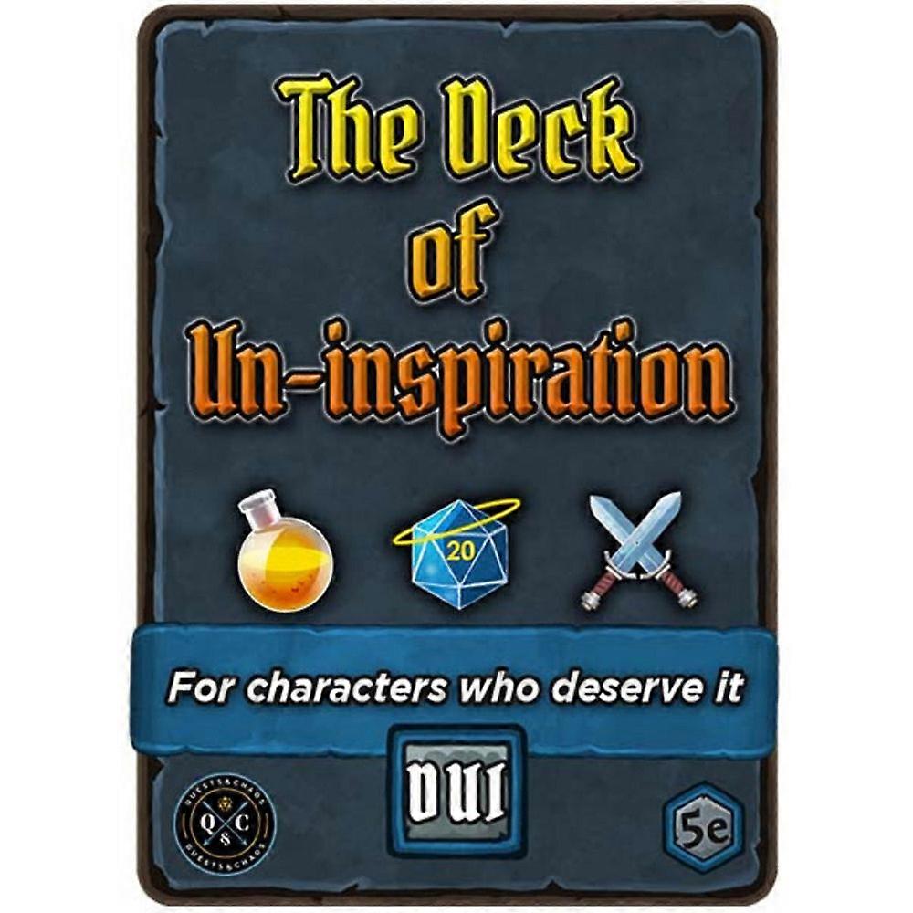 Deck of Un-Inspiration Role Playing Game Unique Fun Game for Tabletop Gaming Fun