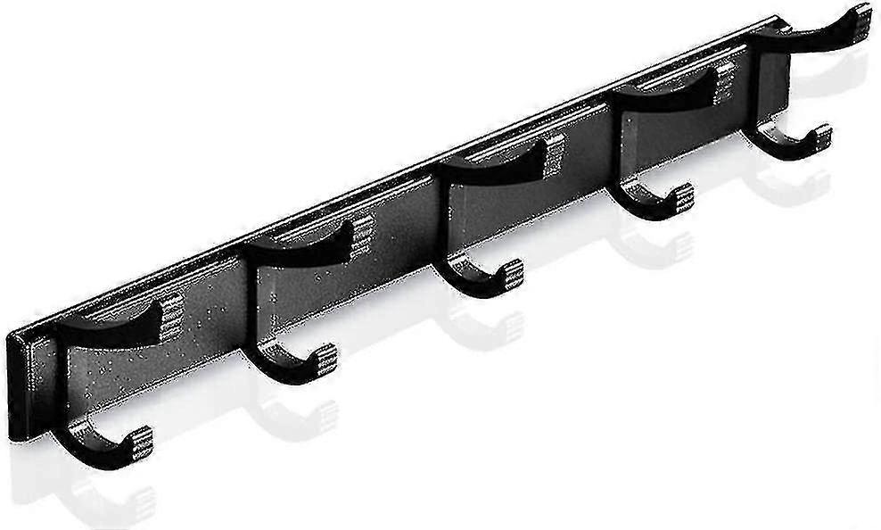 Wall-mounted Coat Rack, 5 Stainless Steel Hooks, Key Hat Towel Hook