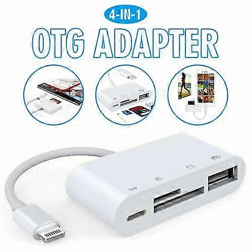 4in1 Lightning To Tf Sd Card Reader Camera Usb Otg Adapter For Iphone Ipad