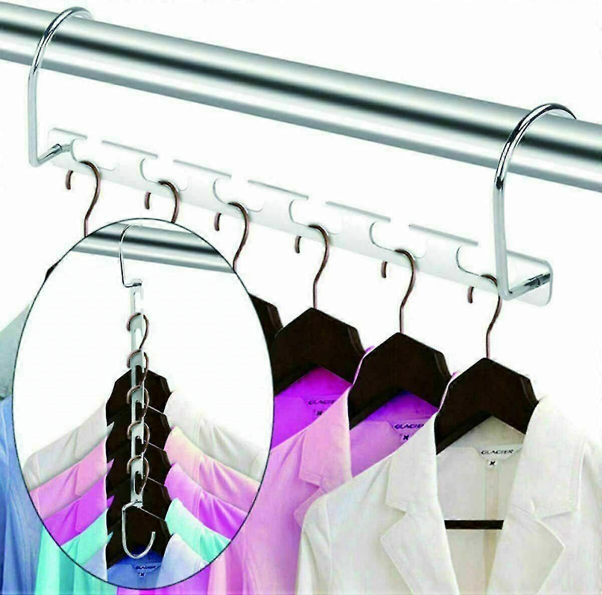 6x Saver Saving Wonder Metal H Clothes Closet Ize Hook