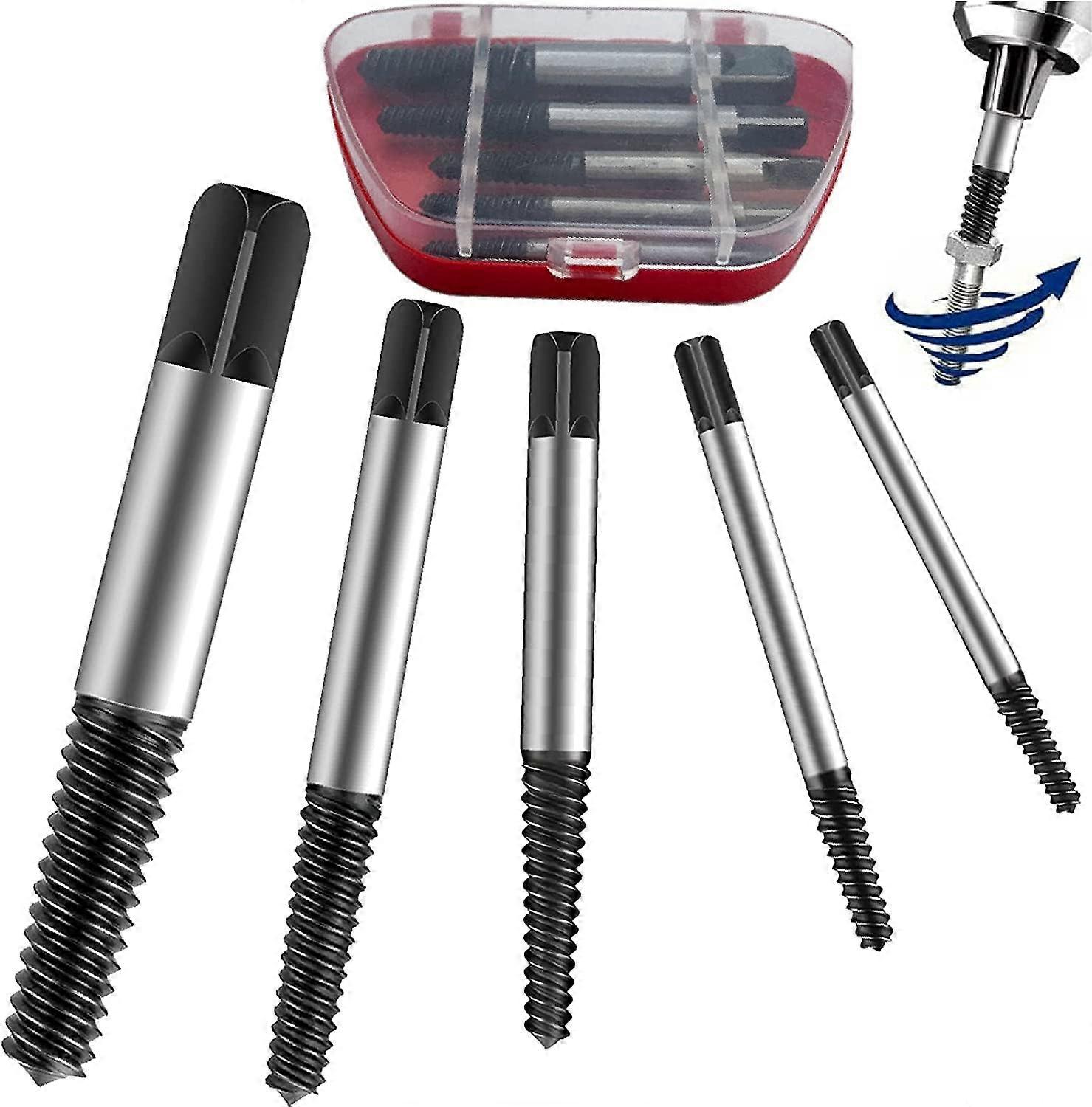 Damaged Screw Extractors, 3mm to 18mm Broken Screw Extractor Bits, Stripped Screwdriver, Helical Extractors, Easily Remove Broken Nut Screws or Bolts 
