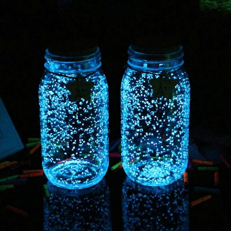 9 farger 10g DIY fluorescerende superlysende partikler gløder pigment i mørket sandpulver glødende lys grus nattlysende