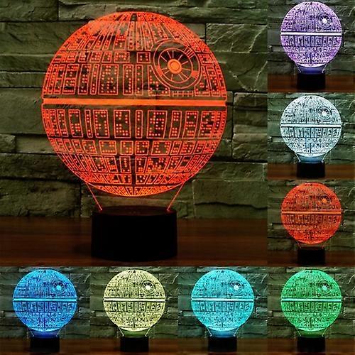 Death Star Style 3D Touch Switch Control LED Light