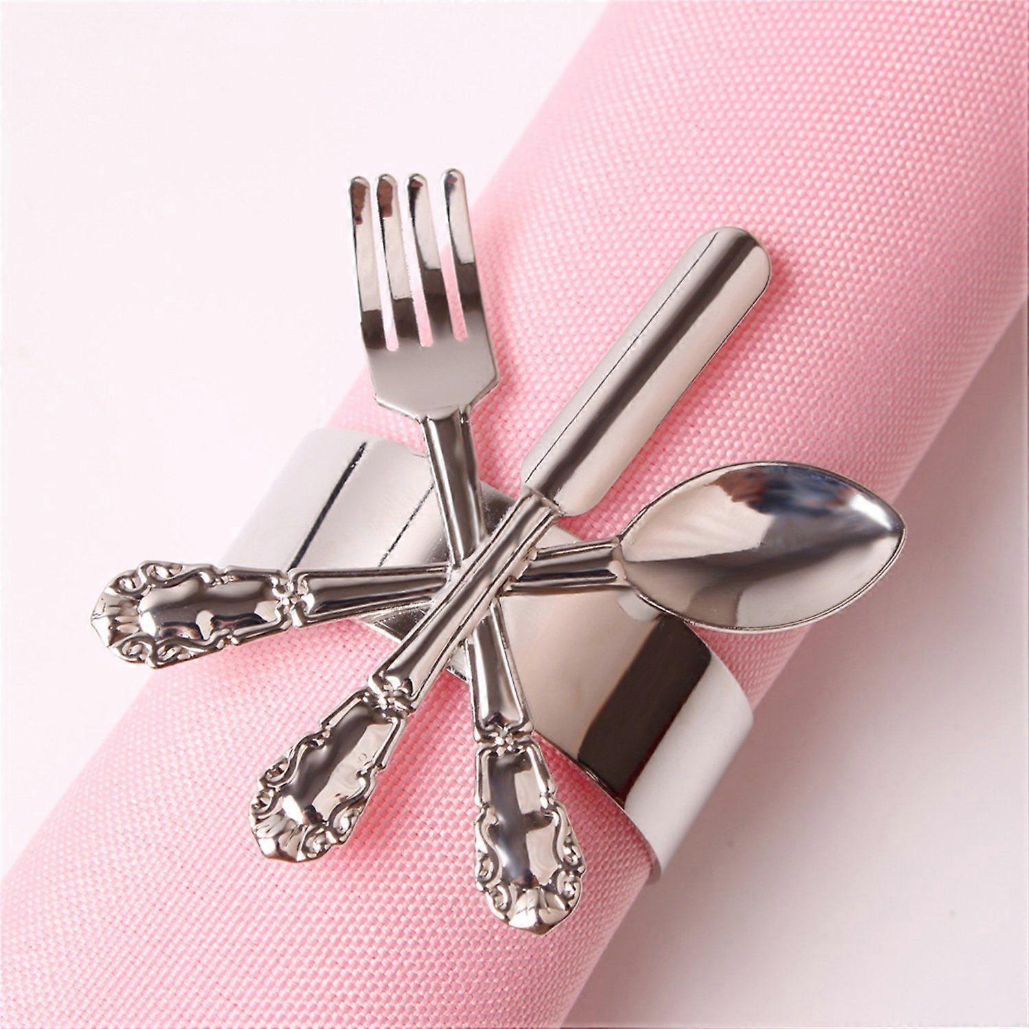 12PCS Cutlery shape metal napkin ring