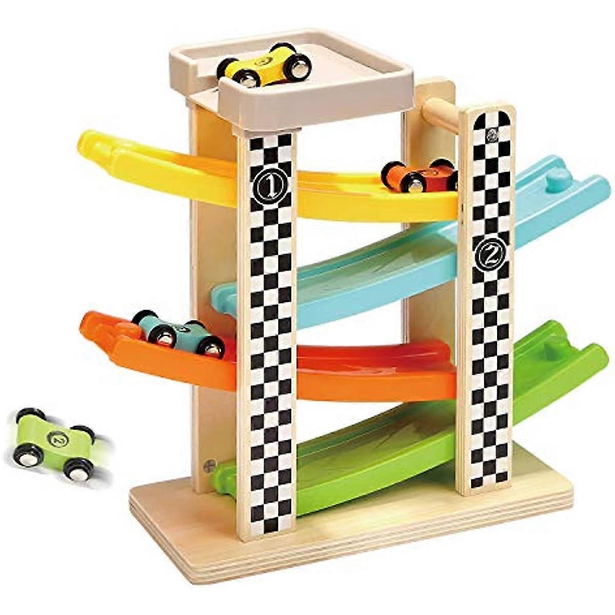 Toddler Toys For 1 2 Year Old Boy And Girl Gifts Wooden Race Track Car 