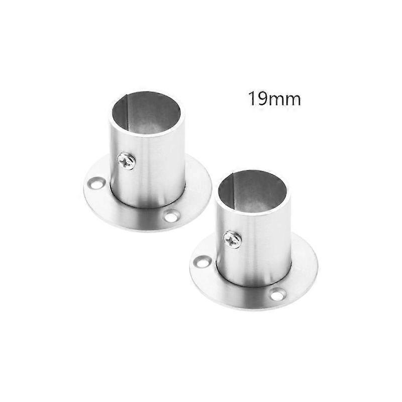 2pcs stainless steel round tube bracket, rod clamp set, wardrobe rod bracket, clothes rod rod bracket, steering rod end bracket
