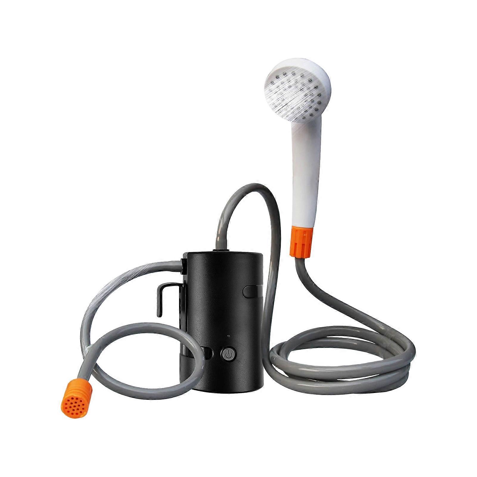 Kaesi 1 Set Shower Pump Water Saving 4L/Min One Button Start Battery Powered with Shower Head Bathe Powerful Electric Rechargeable Portable Camping Sh