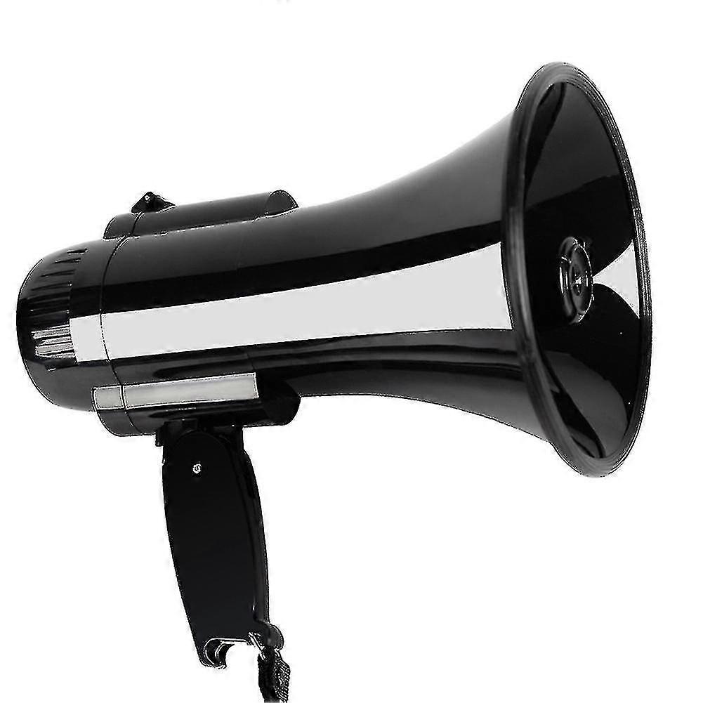 Portable Speaker Bullhorn Power Handheld Microphone Built-in Siren Alarm Volume Control And Strap