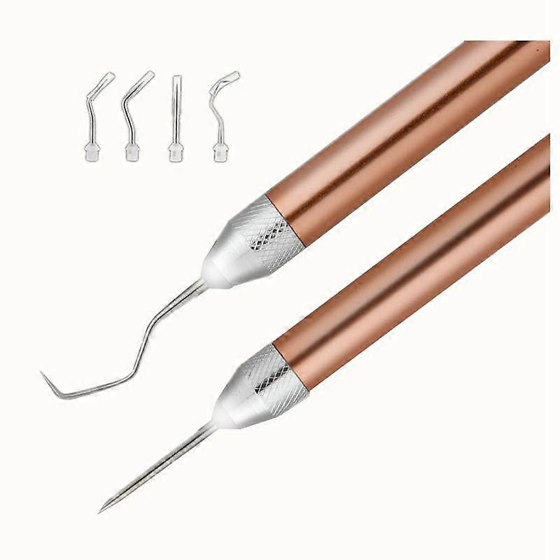 2Pcs LED Weeding Tools for Vinyl: Lighted Weeding Pen with Pin & Hook for Removing Tiny Vinyl Paper/Iron Projects Cuts