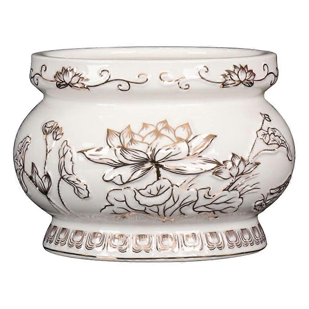 Ceramic Incense Container Decorative Incense Bowl Temple Incense Burner