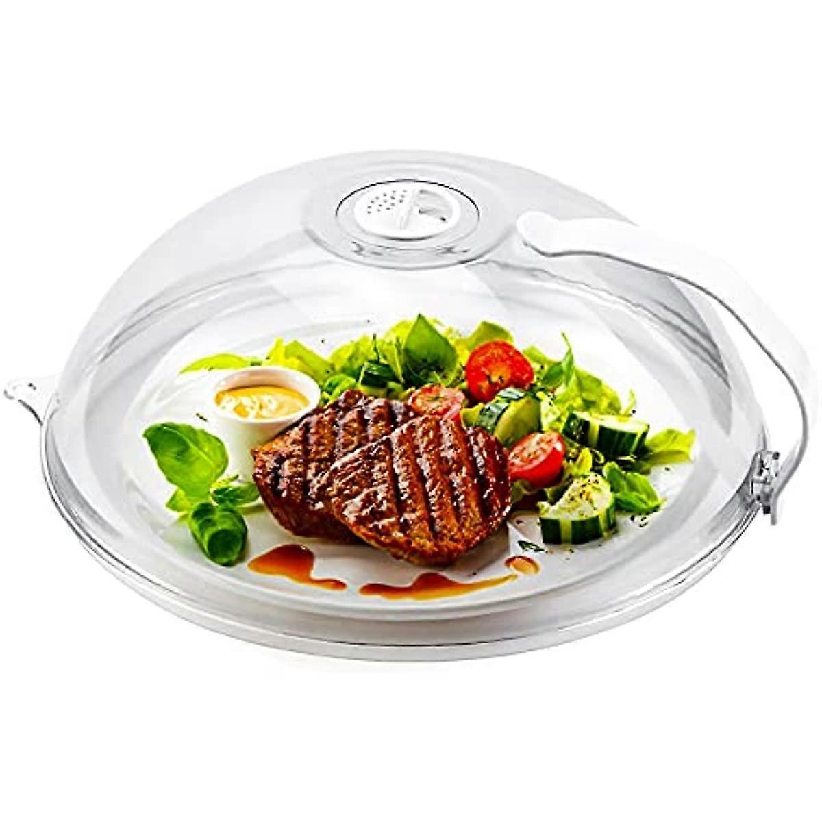 Mikrowellenabdeckung mit Griff Mikrowellenplatte, Geschirrabdeckungen Mikrowellenplattenabdeckung für Lebensmittel Mikrowellenspritzerabdeckung mit Dampföffnungen Mikrowellenabdeckung Mikro