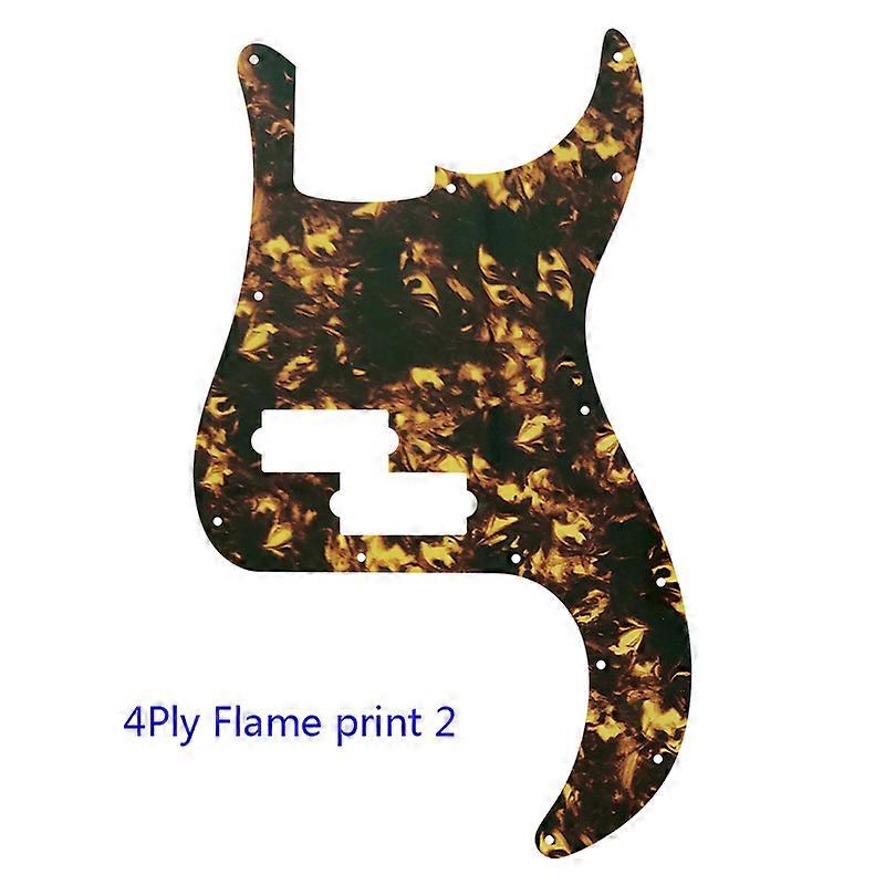 XinYue Custom Parts Quality Electric Guitar - For USA / Mexico Fd Standard P Bass Guitar Pickguard Scratch Plate Flame Pattern