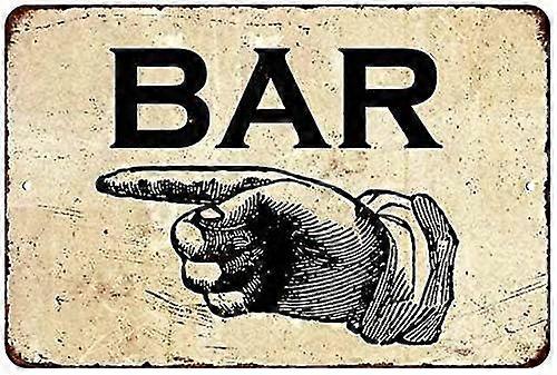 Bar À Esquerda Vintage Reprodução Retrô Presente 8x12 polegadas OU 12x16 polegadas Modo 3747