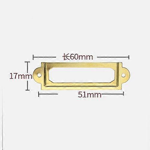 Metal Label Holders, 30 Pieces Vintage Labels Card Frame Holder yellow