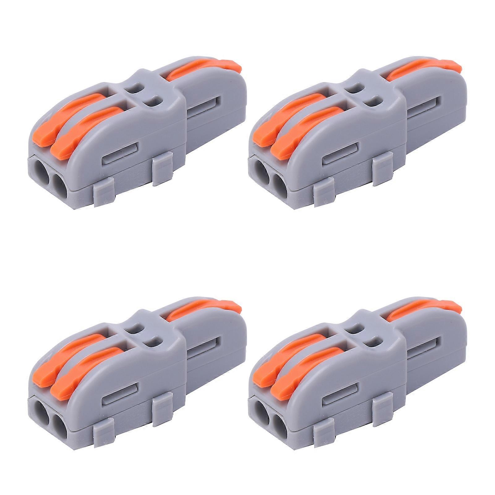 Quick Terminal Block 1 in 2 out Wire Connector TShape PushType Wiring Splitter SPLF12A - Pack of 20