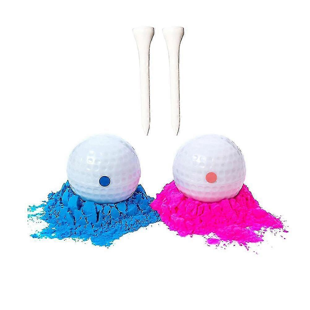 2PCS حفلة عيد ميلاد الجنس تكشف عن كرات مسحوق مأدبة الدخان مسحوق قنابل