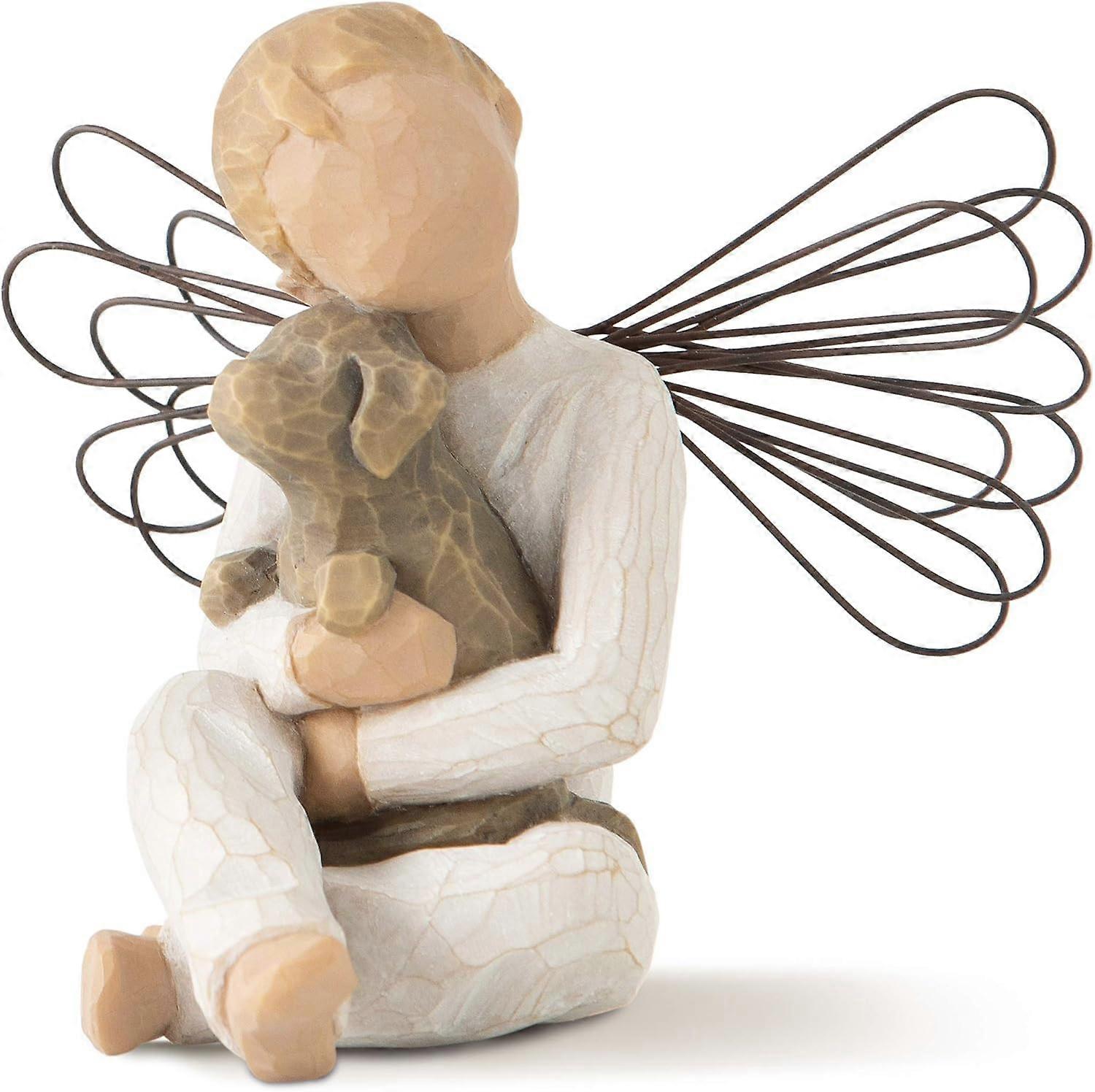 consolation angel, engraved hand-painted doll