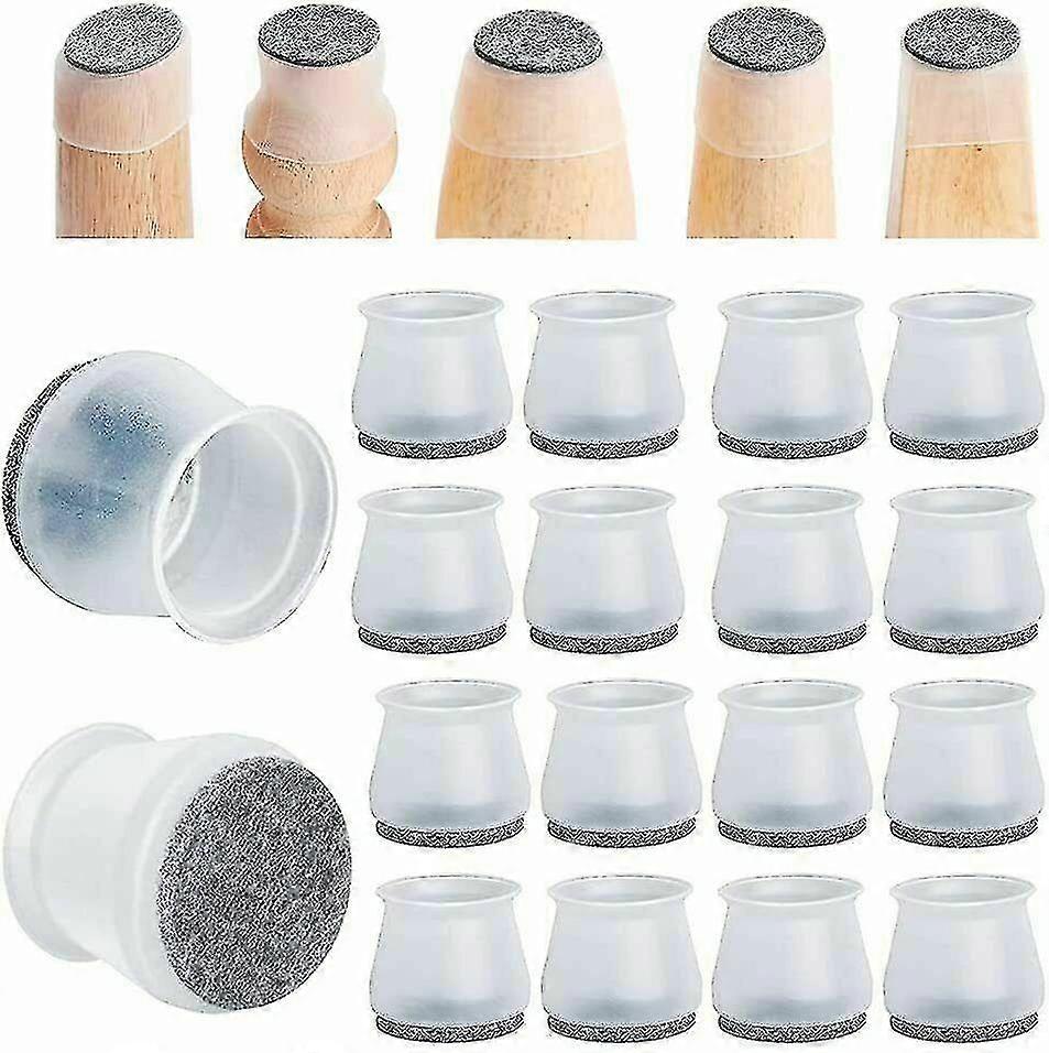 24pcs σιλικόνης ποδιών ποδιών κάλυψης δαπέδου προστατευτικά επιτραπέζιων επίπλων ποδιών καπάκι felt μαξιλάρια υψηλής ποιότητας