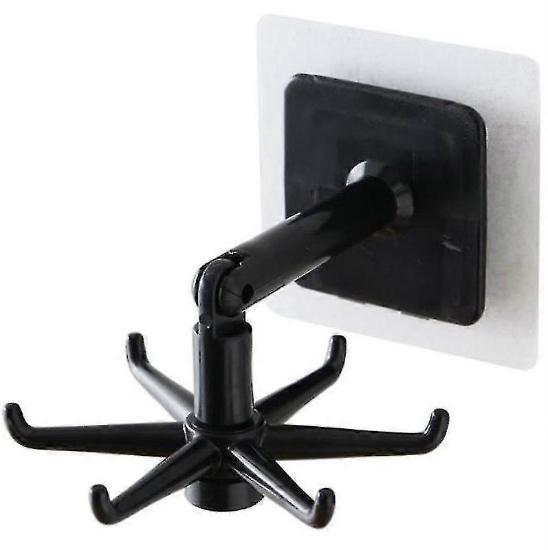Rotating Hook For Kitchen Utensils, Rotating Rack For Storage, Hook For Bathroom, Black