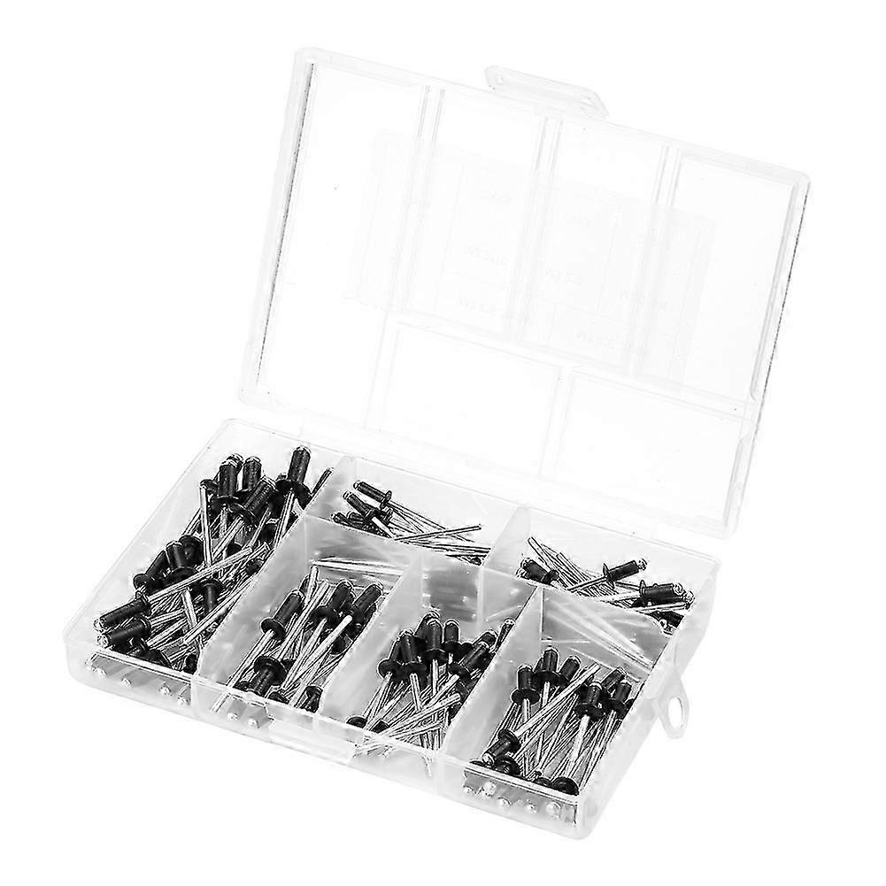 Aluminium Blind Rivets Assortment Kit 120pcs M2.4 M3.0 M3.2 M4 Fasteners with Storage Box