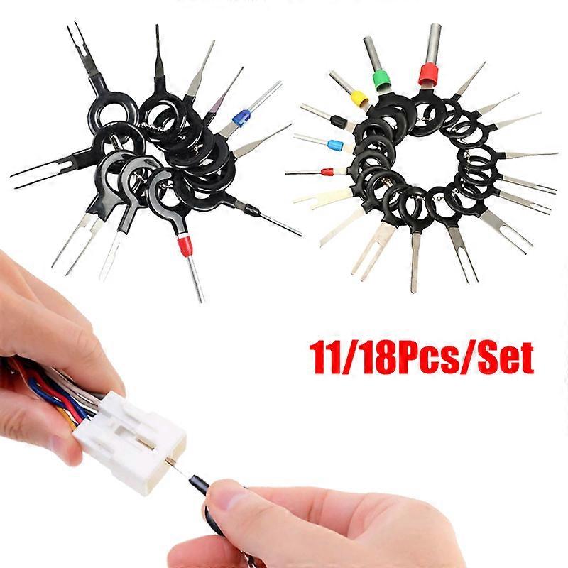 11/18Pcs/set Automotive Plug Terminal Removal Tool Car Electrical Wire Crimp Connector Pin Extractor Kit Key Pin Removal Tools|Stylus|