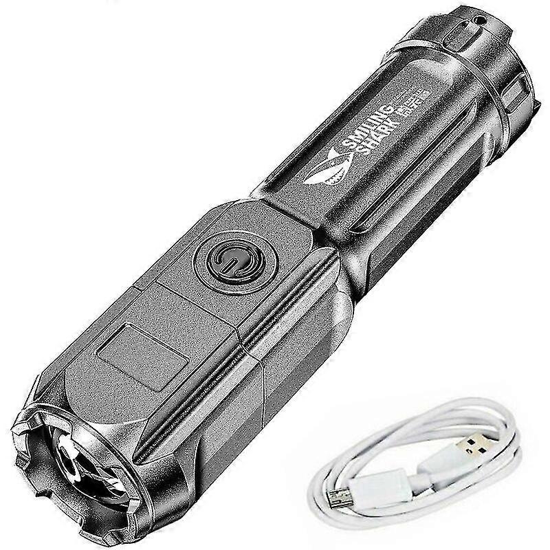 مصباح يدوي محمول ضوء عمل قوي عالية السطوع قابلة لإعادة الشحن زووم زينون 3 أوضاع التخييم الليلي بقيادة مصباح الشعلة المضيئة