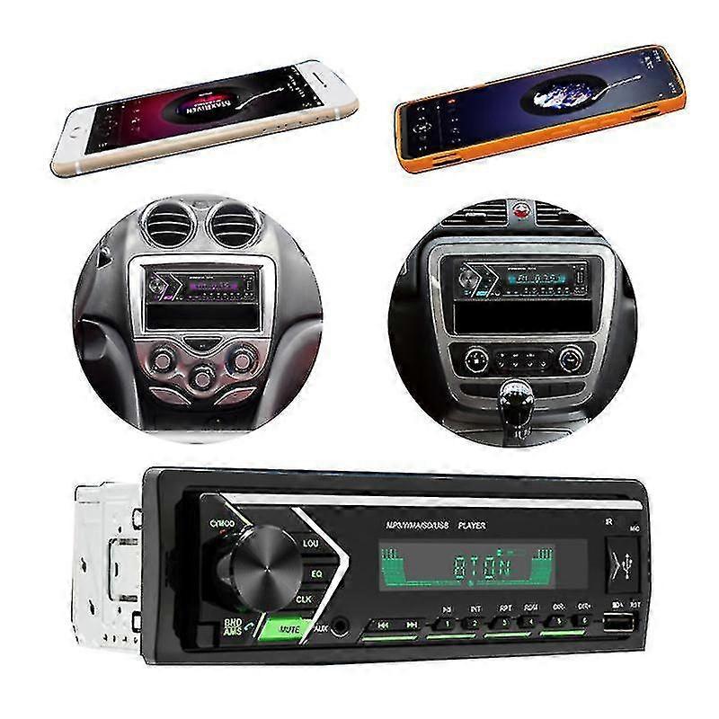 Car Stereo Bluetooth Car Radio Receiver Fm Aux Input Receiver MP3 Player Wireless Remote Control