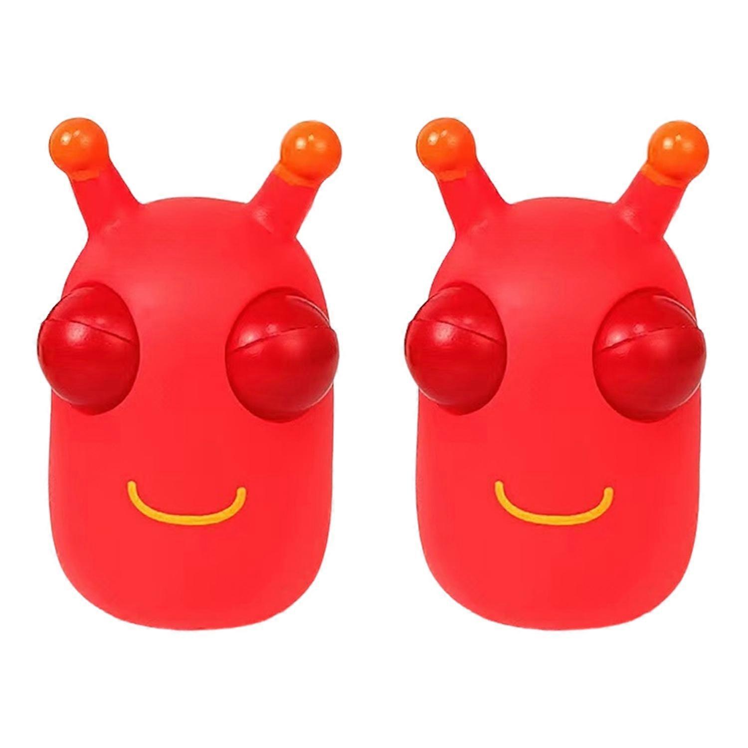 1/2/3Pcs Popping Eye Cabbage Worm Toy Anxiety Stress Relief Caterpillar Squeeze Pinch Sensory Toy