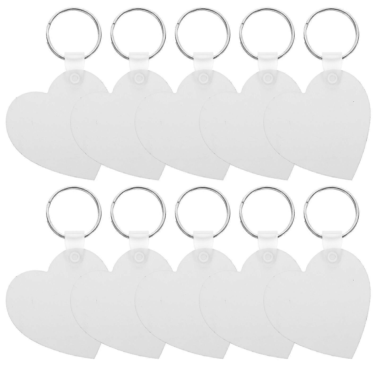 10Pcs Sublimation Key Ring Blanks Hanging Sublimation Blank Handicraft Key Chain Blanks
