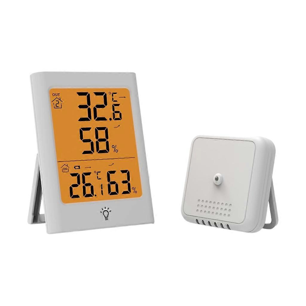 Indoor Outdoor Digital Thermometer Hygrometer with Large LCD Screen Backlight