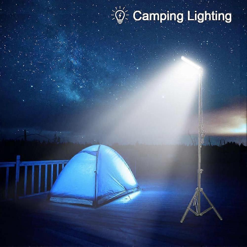 Multifunction LED Work Lights With Stand Camping Lantern Adjsutable Tripod Stand Pole Portable Light Adjustable Telescop Outdoor