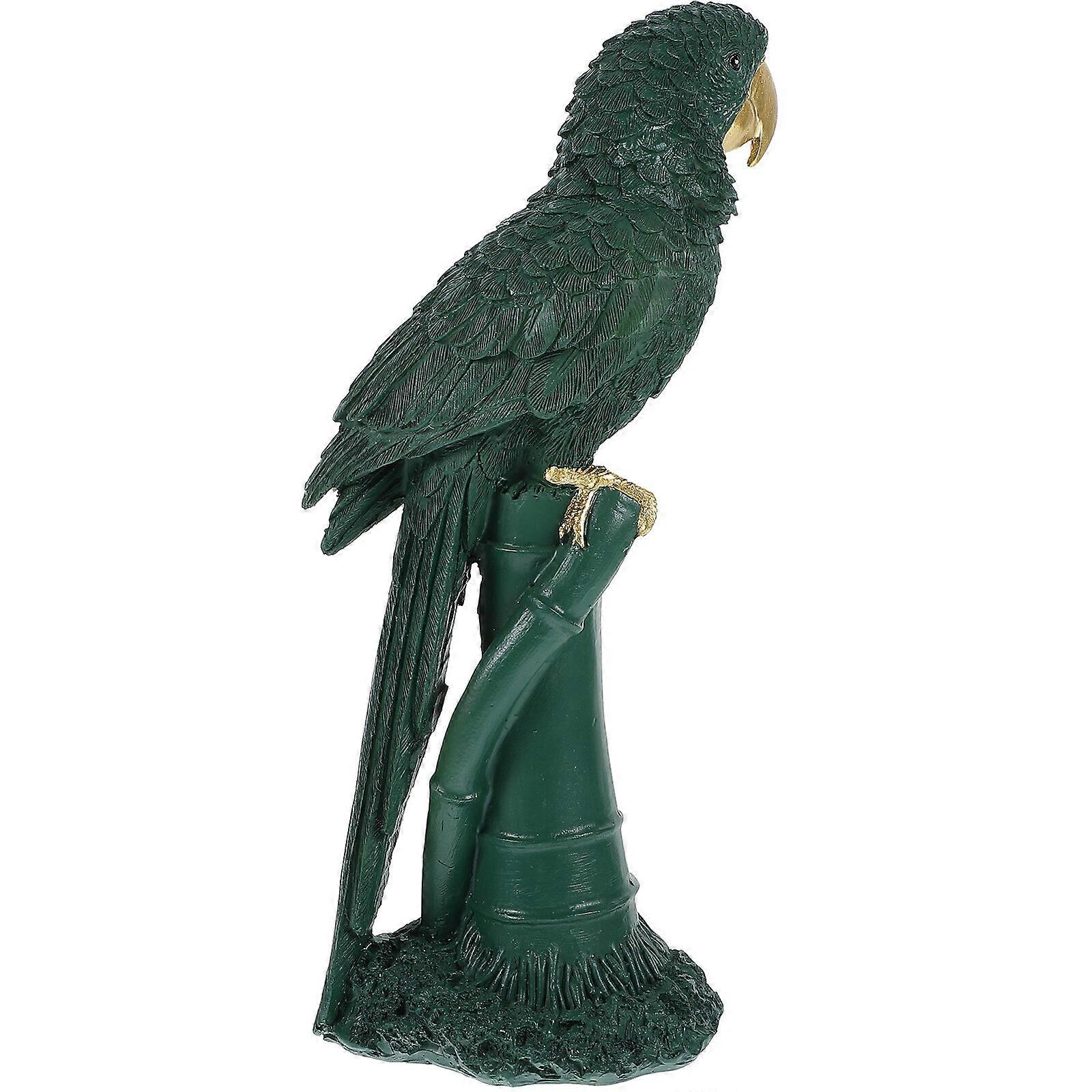 Resin Parrot Ornament Realistic Parrot Figurine Artificial Parrot Model Bird Ornament