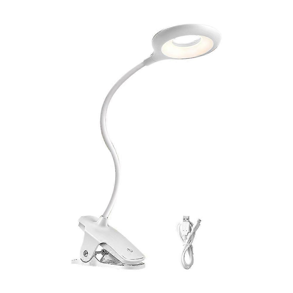 USB Rechargeable LED Reading Light 9 Brightness 3 Color Modes Clip On Eye Care