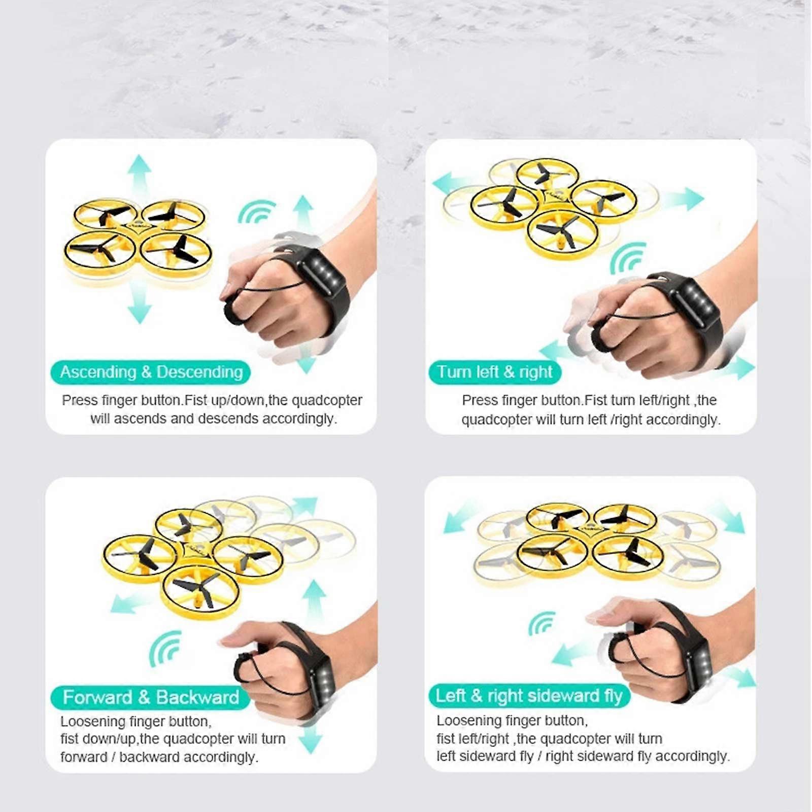 2024 חדש Rc מזל"ט אלקטרוני דגם Quadcopter אינפרא אדום חישת יד מטוס יצירתי לילדים צעצוע Ddrohne קטן