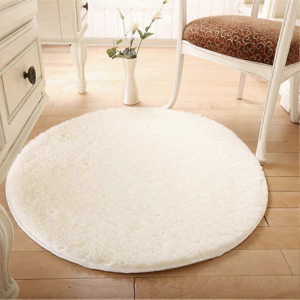 Round Area Rug Carpet, Thick Long Hair Fluffy Soft Shag for Living Room Bedroom