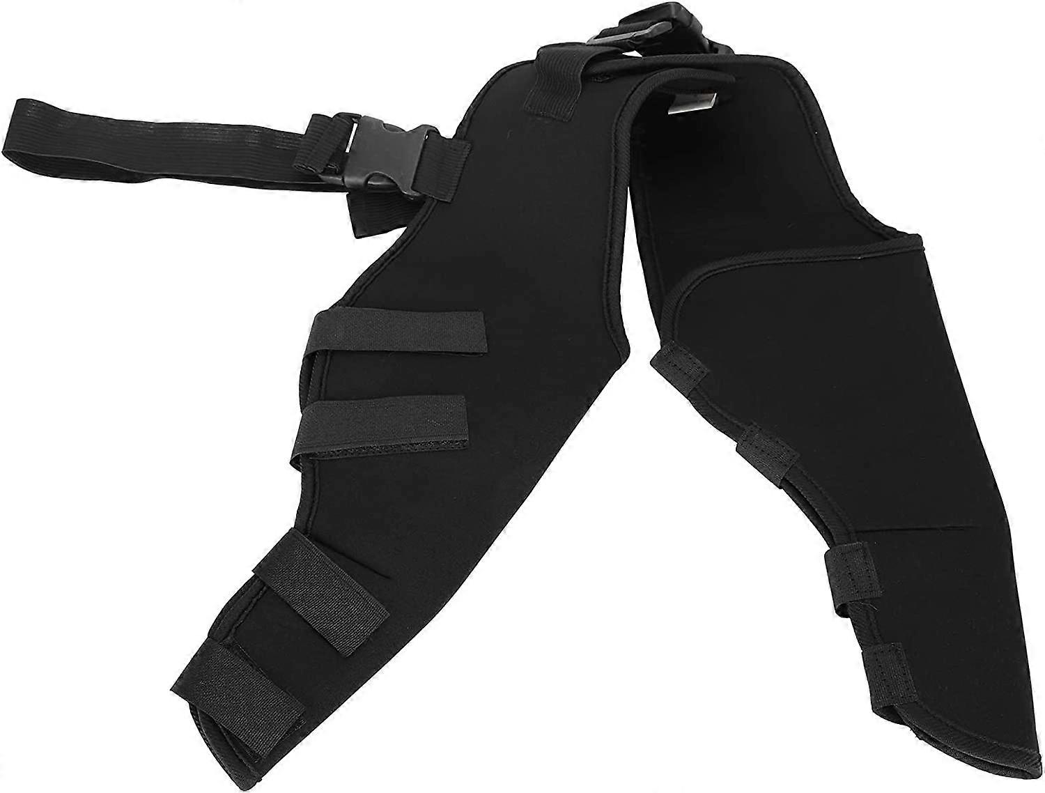 Bakbensskydd för hundar, justerbart knästöd, benstöd, hasstöd för hund, bakben (M-svart)