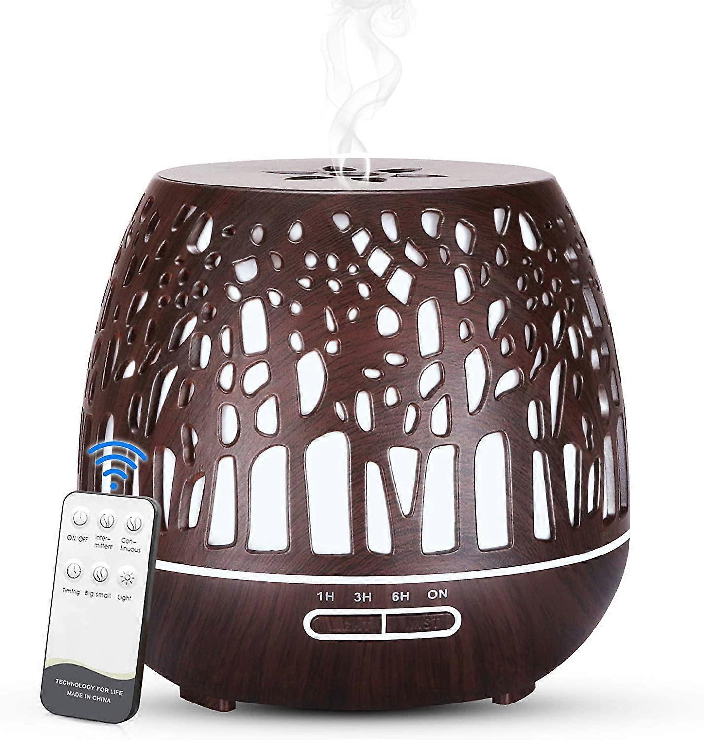 Diffusore di oli essenziali da 400 ml, telecomando per umidificatore ad ultrasuoni senza BPA con LED a colori variabili