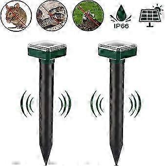 Solar Mole Repeller, 2 pieces Ultrasonic Animal Repeller Solar Mole Repeller Mole Repeller
