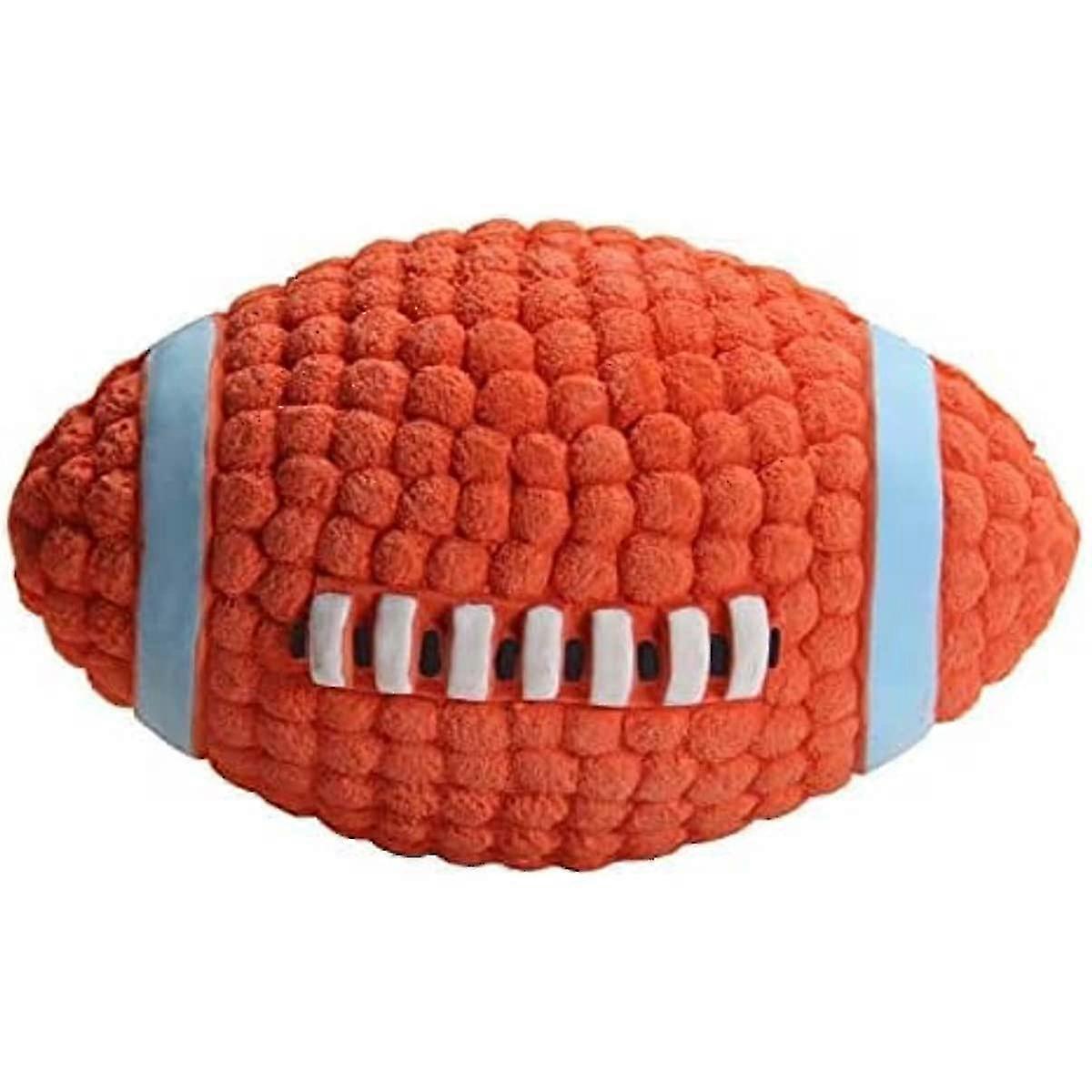 Dog Chew Squeaky Toy Ball, Dog Interactive Toy For Aggressive Chewers, Durable Dog Toys Rugby Shape For Dogs