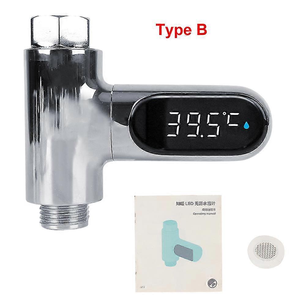 Badestamp Vanntemperaturmonitor Elektrisitet Led Display Hjem dusjkraner Vanntermometer Bading temperatur meter