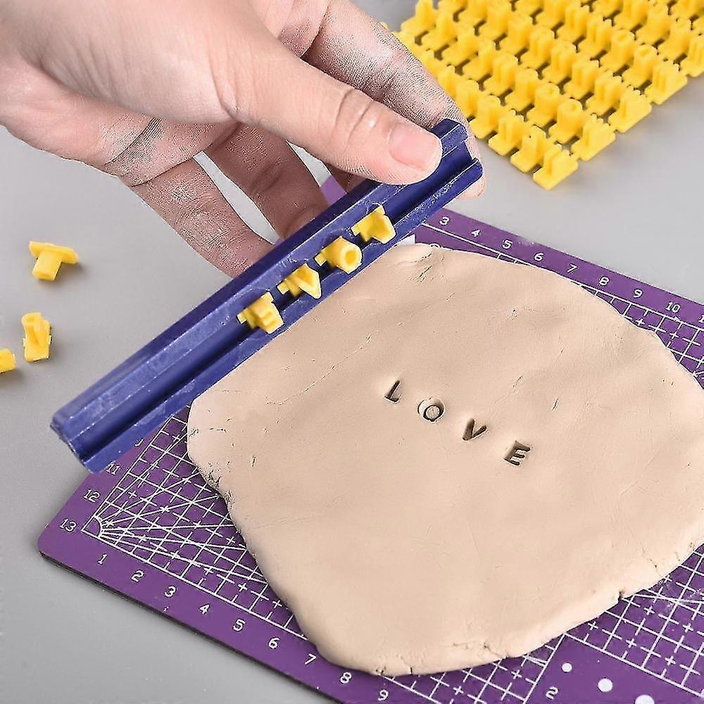 رموز رقم الأبجدية فن السيراميك الطين المزخرف العفن اعجاب ختم الصحافة الطوابع طباعة اسم أدوات الفخار حرف أدوات DIY