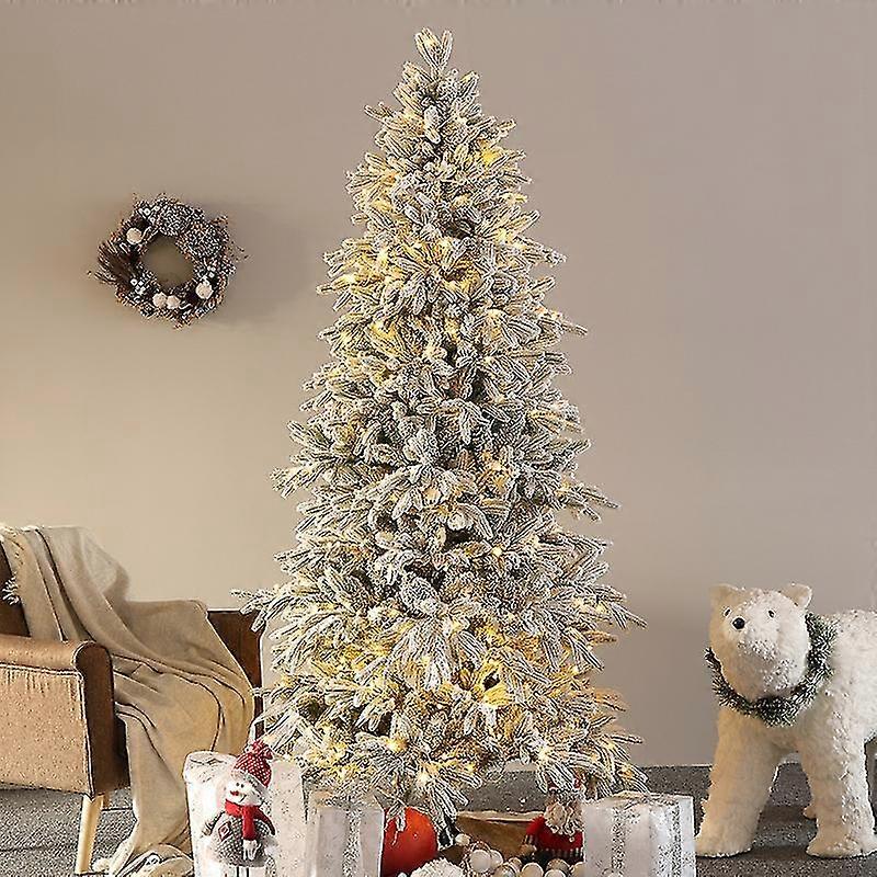 Christmas New Flocking With Light Pvc + Pe Snow Christmas Tree Christmas Decorations Led Light-emitting Christmas Tree
