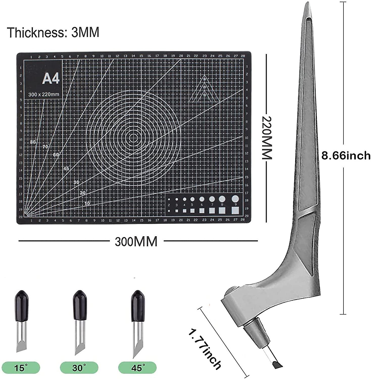 Craft Cutting Tools Set 360-Degree Rotating Blade Craft Knives with A4 ...