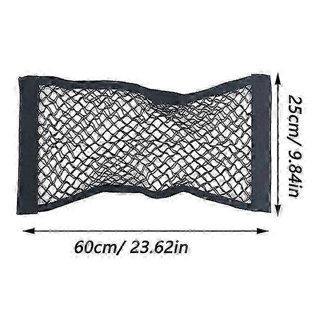 Car Back Rear Trunk Storage Net Seat Elastic String Net Magic Sticker Mesh Storage Bag Auto Organizer Accessories Seat Back Bag